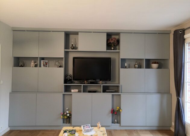 Meuble TV et bibliothèque Villeneuve d'Ascq-2