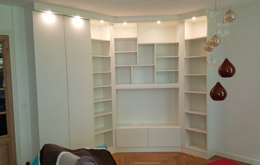 Meuble TV et bibliothèque Anstaing-3