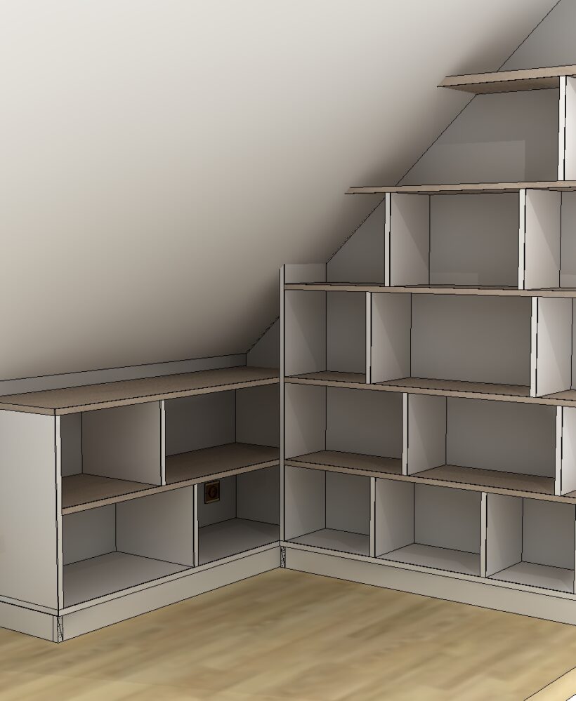 Bibliothèque sous pente Lomme-2